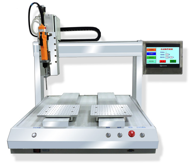 吹氣式雙平臺全自動鎖螺絲機